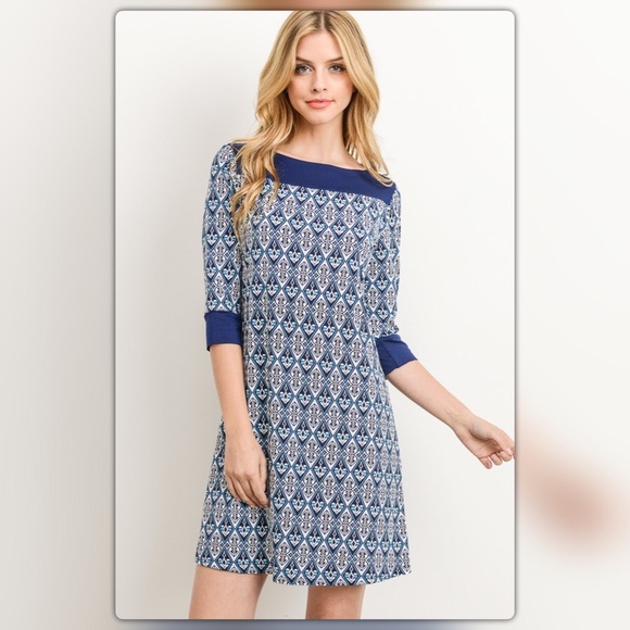 Gilli Dresses & Skirts - Last One! Royal Blue Print Dress